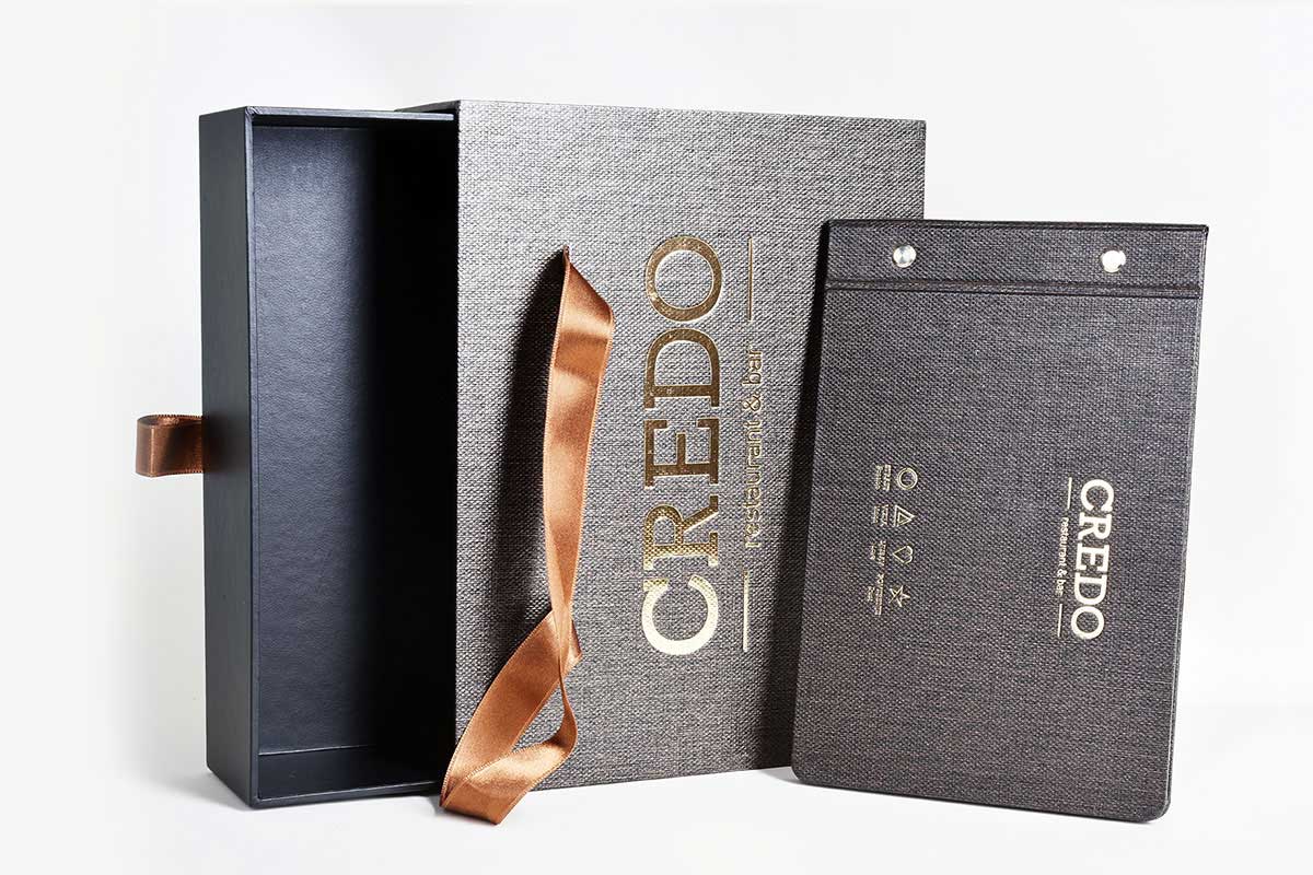 Credo Box, Restaurant menu, Book of impressions