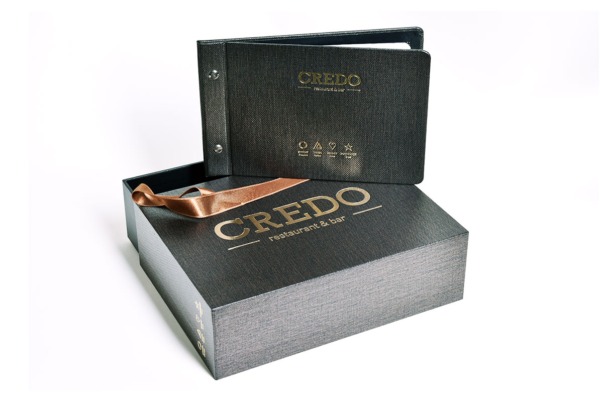 Credo Box, Restaurant menu, Book of impressions