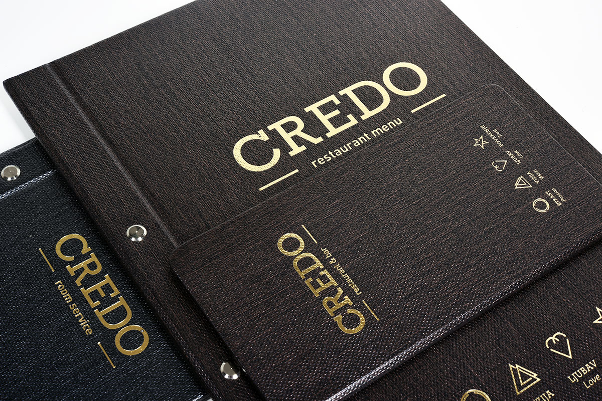 Credo Box, Restaurant menu, Book of impressions