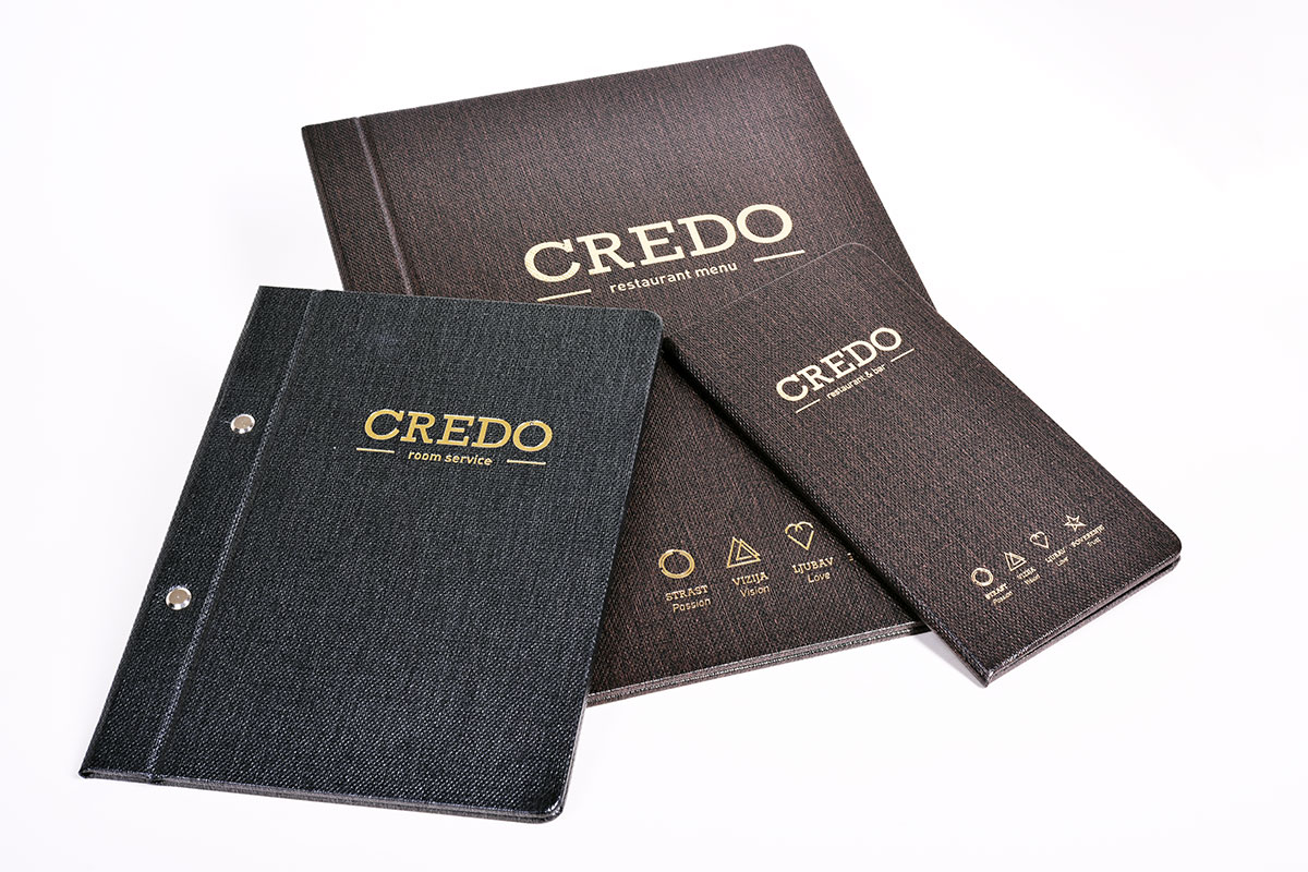 Credo Box, Restaurant menu, Book of impressions