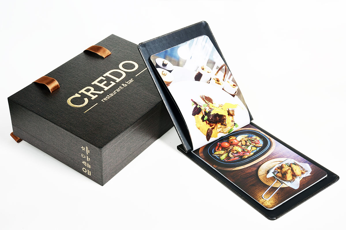 Credo Box, Restaurant menu, Book of impressions